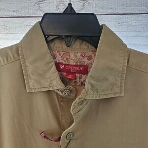 Cremieux Mens Medium Rayon Long Sleeve Button Down Shirt Camel Color NWT L557